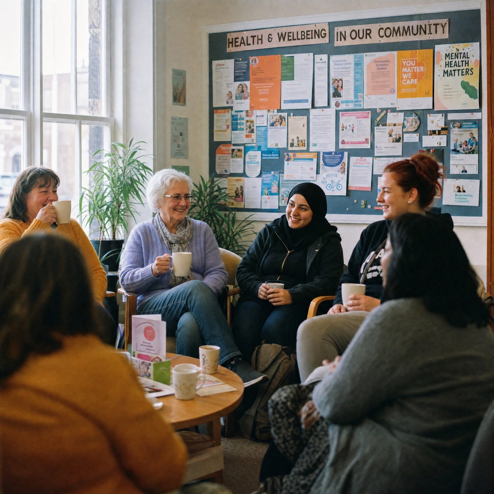 Carers in a support circle conversation